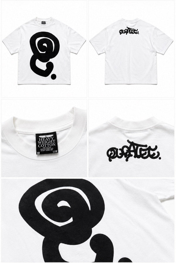 Quratee T-shirt White & Black