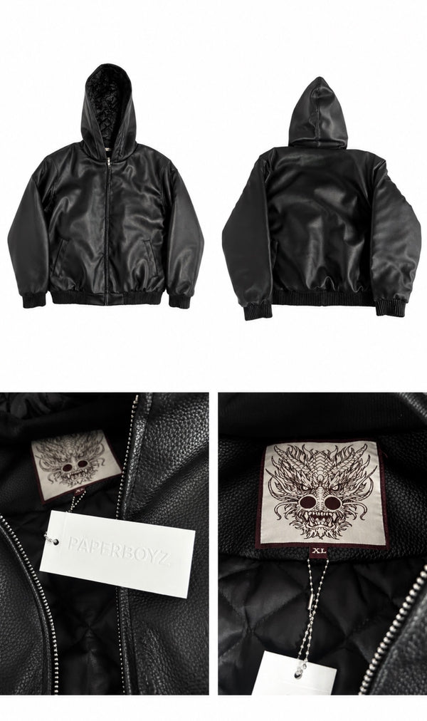Paperboyz Leather Jacket Black
