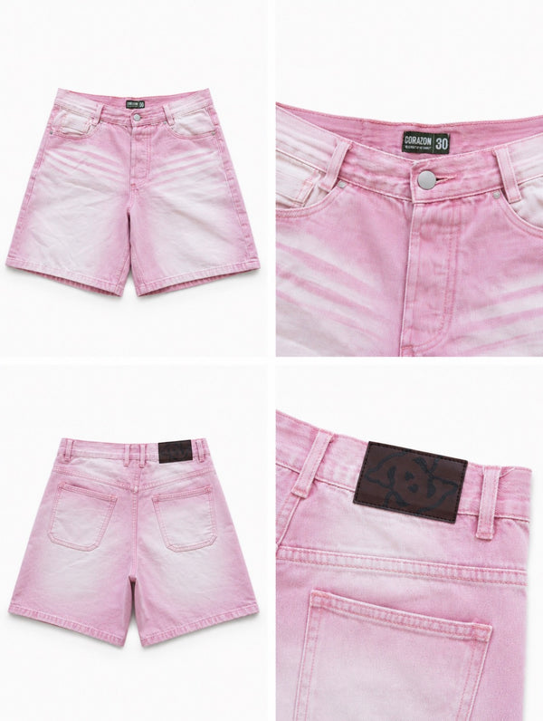 Corazon Pink Denim Shorts