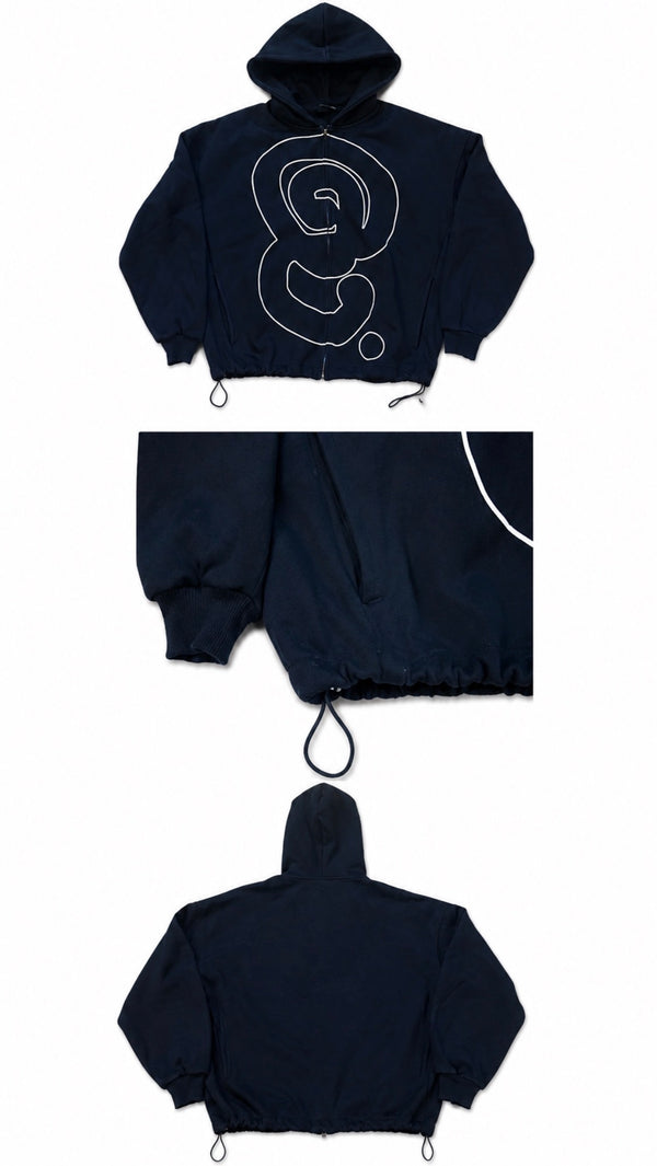 Quratee Zip Up Black