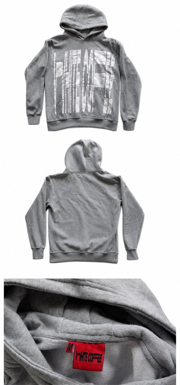 White Coffee Hoodie Grey