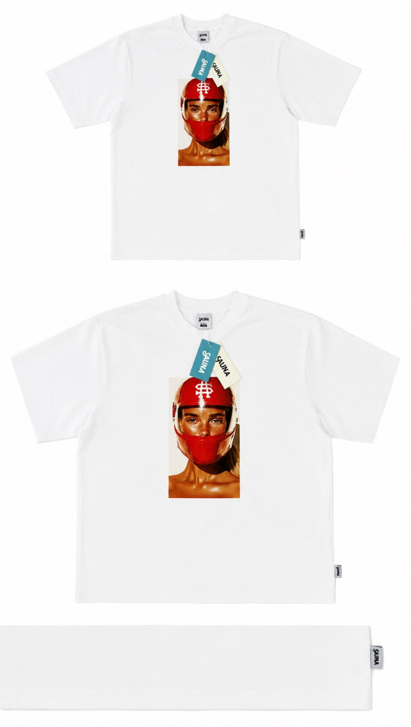 Sauna T-shirt Race Girl White